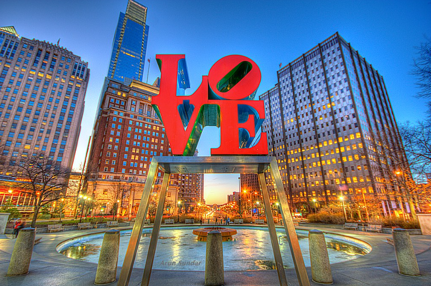 Love Park in Philadelphia.
